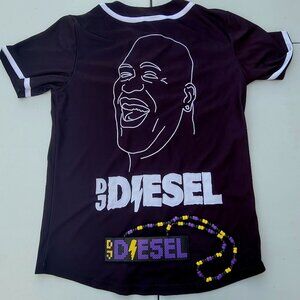 DJ Diesel Baseball Rave Jersey Large With Rave Necklace
